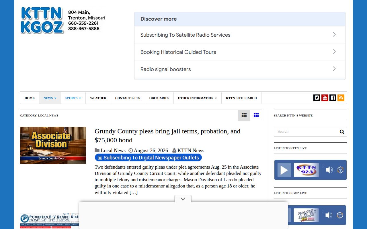 Carroll County arrest news KTTN local reporting archive